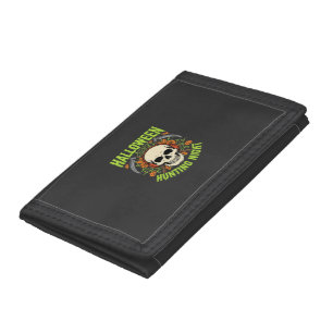 Halloween Hunting Night Skull Scythe Vector Design Trifold Wallet