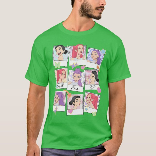 Halloween Huntrix Polaroid Frames T-Shirt (Front)