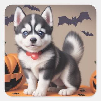 Halloween Husky Puppy sticker