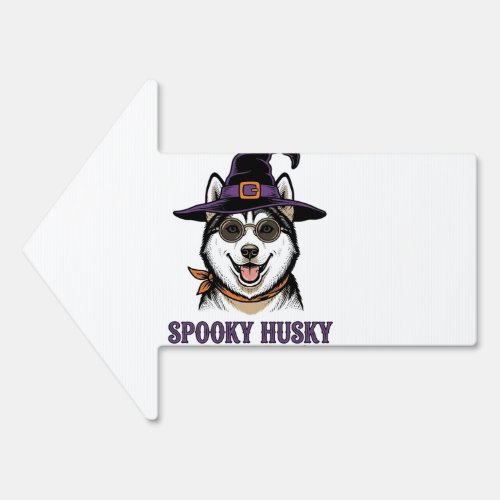 Halloween Husky Shirt Witch Dog Vintage Graphic Sign