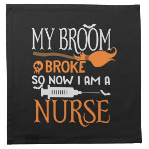 Halloween I Am A Nurse Birthday Cloth Napkin