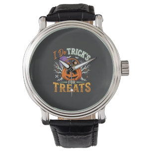 Halloween I Do Tricks for Treats Pumpkin Watch