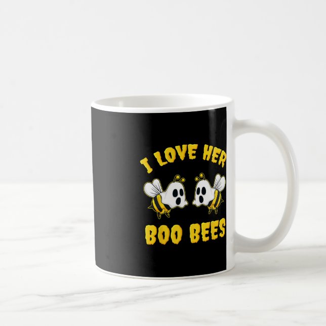 Halloween I Love Her Boo Bees Fun  Coffee Mug (Right)