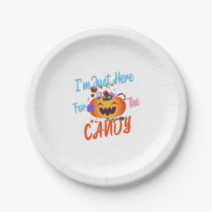Halloween I m Just Here For The Boos Paper Plates
