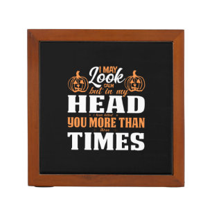 Halloween I May Look Calm Birthday Desk Organizer