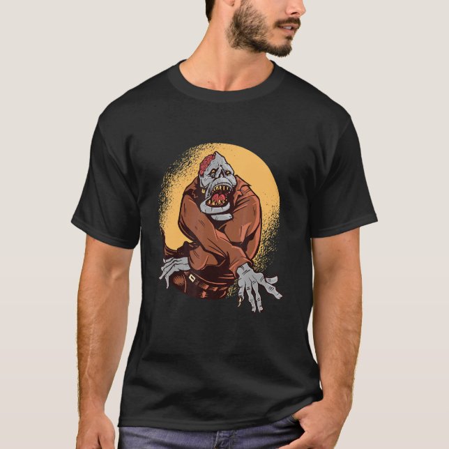 Halloween I Monster Camping Hiking Horror Creepy M T-Shirt (Front)