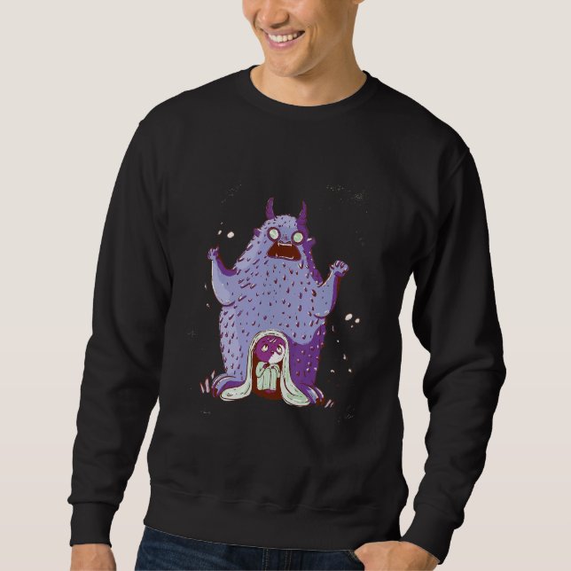 Halloween I Monster Girls Creepy Party Boys Girls Sweatshirt (Front)