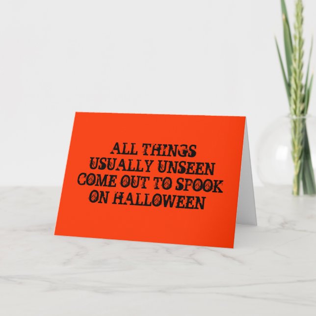 HALLOWEEN/I ONLY WANT TO SEE "YOU!" CARD (Front)