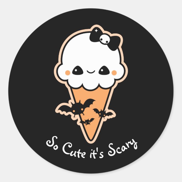 Halloween Ice Cream Cone Classic Round Sticker
