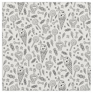 halloween ice cream skull bones poison white fabric