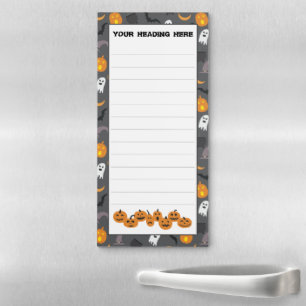 Halloween icons custom magnetic notepad