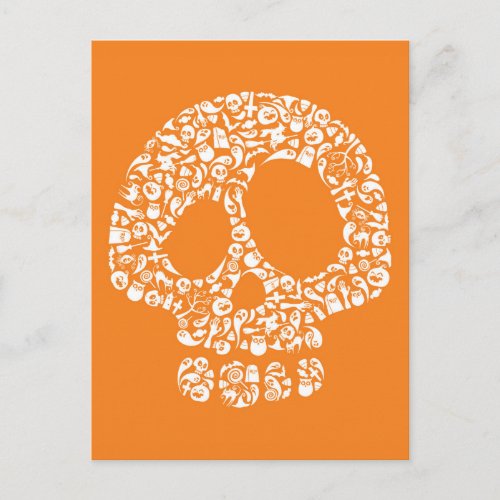 Halloween Icons _ Skull Postcard