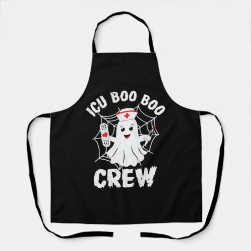 Halloween ICU Costume Women Men ICU Boo Boo Crew Apron