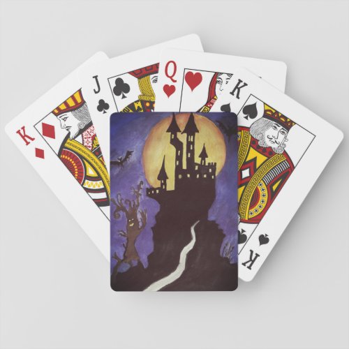 Halloween Illustartion bats Classic Playing Cards