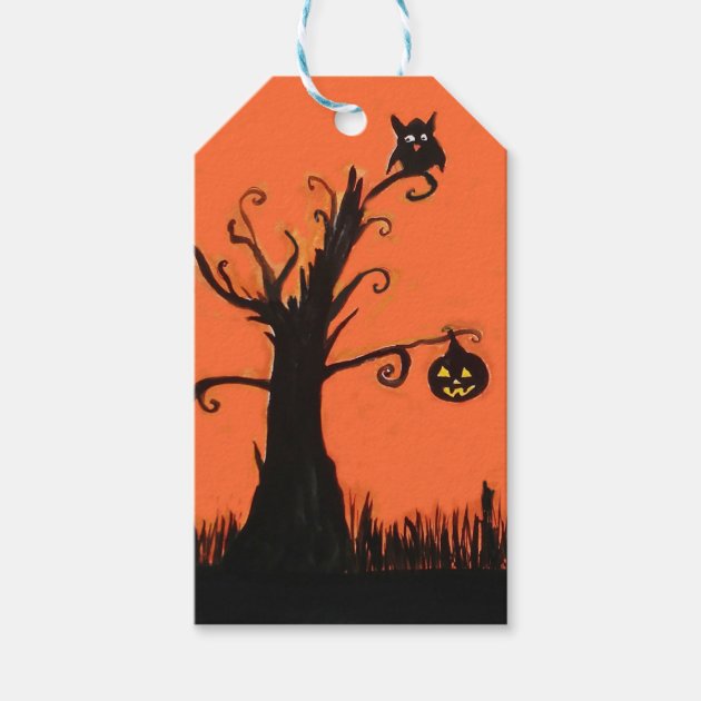 Halloween Illustration Custom Gift Tags