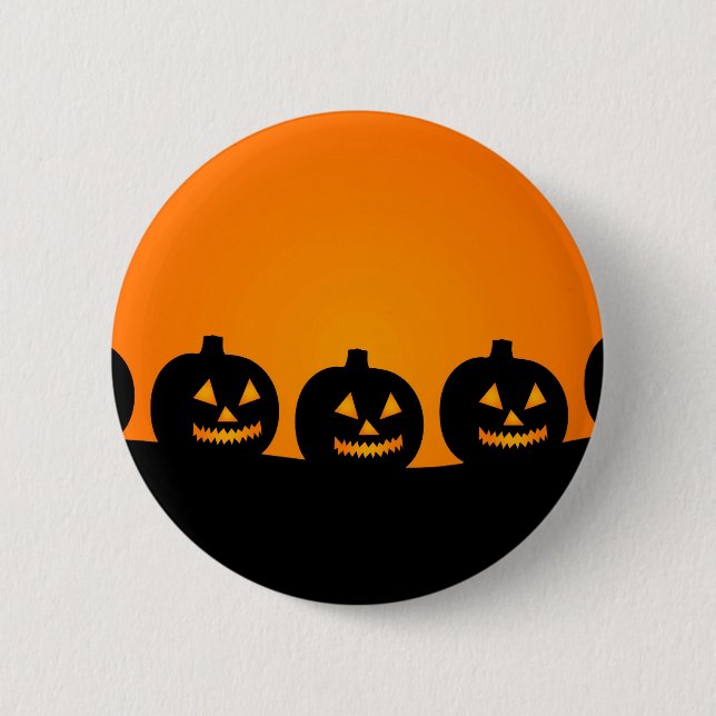 Halloween Illustration Pinback Button (Front)