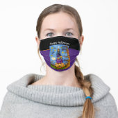 Halloween Illustration Pumpkin Witch Cat Owl Virus Adult Cloth Face Mask (Worn)