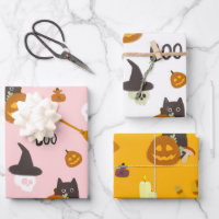 Halloween Illustration  Wrapping Paper Sheets