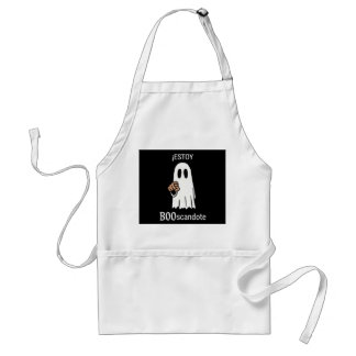 halloween i'm booing you adult apron