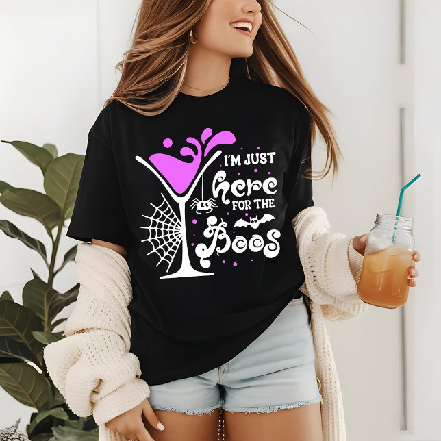 Halloween I'm Here For The Boos Funny Drinks Tri-Blend Shirt (Creator Uploaded)