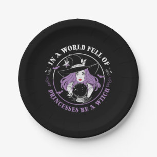 Halloween In A World Full Of Witches Birthday Paper Plates