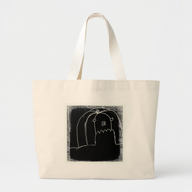 halloween in black parade yaie large tote bag (Front)
