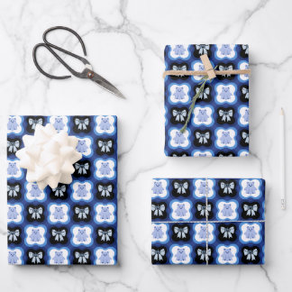 Halloween In Blue Wrapping Paper Sheets