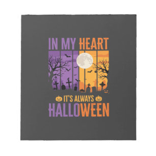 Halloween In My Heart Spooky Cemetery Notepad