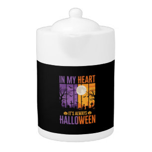 Halloween In My Heart Spooky Cemetery Teapot