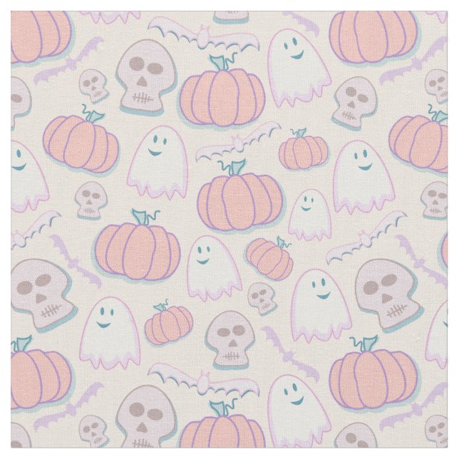 Halloween in Pastels  Fabric (Close Up)