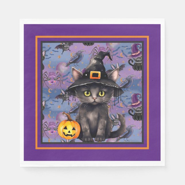 Halloween In Purple Napkins (Front)