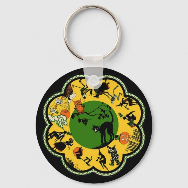 Halloween in the Round Keychain (Front)