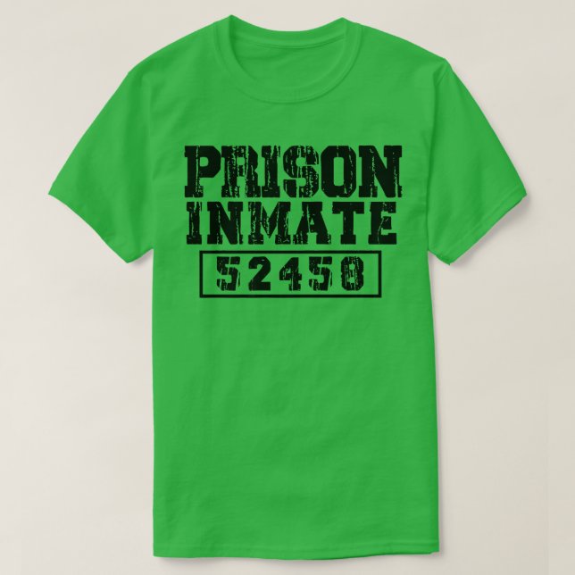 Halloween Inmate Prison Men Women Suit Lazy Costum T-Shirt (Design Front)