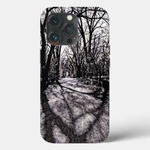 Halloween Inspired Black and White Phone Case