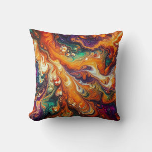 Halloween Inspired / Movement / Tie-Dye Pour Throw Pillow