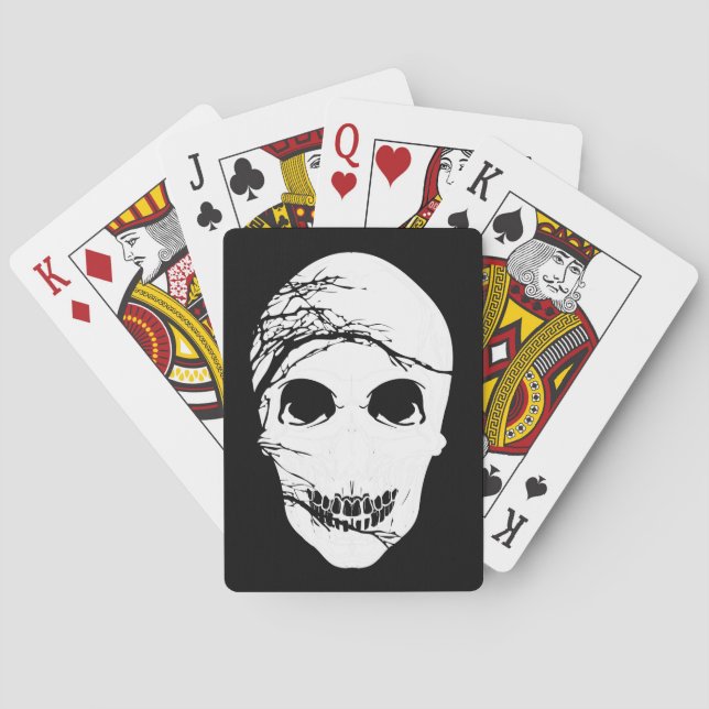 Halloween Inspiried Skull Poker Cards (Back)