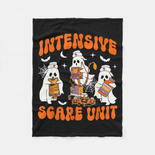 Halloween Intensive Care E Unit Ghost Nurse Icu Nu Fleece Blanket