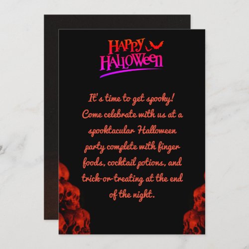 Halloween Invitation Card