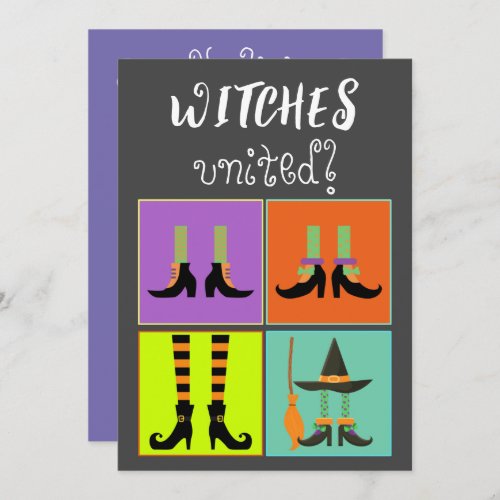 Halloween Invitation Card witches United BYOB