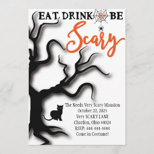 Halloween Invitation Eat, Drink, & Be Scary!