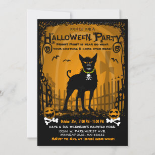 Dogs Halloween Costume Party Flyer Template