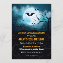 Halloween invitation, Halloween birthday party Invitation