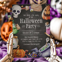 Halloween Invitation, Halloween Birthday Party Invitation