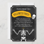 Halloween Invitation: Happy Skeleton Invitation at Zazzle