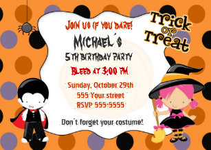 kids halloween invitations zazzle