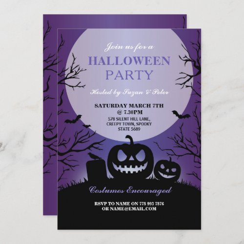 Halloween Invitation Party Pumpkin Carving Fun