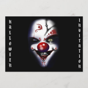 halloween invitation scary clown