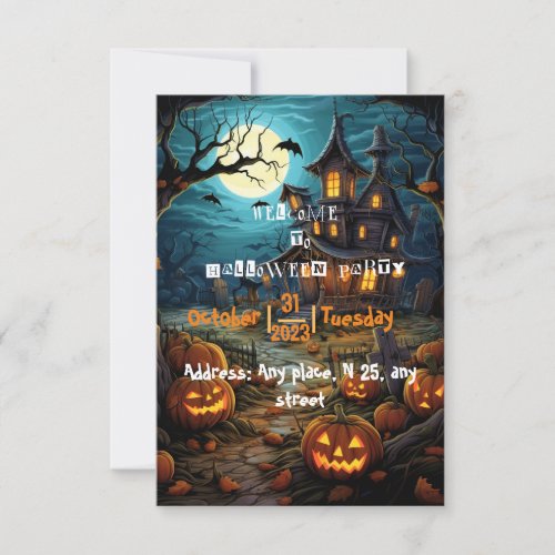 Halloween invitation template 