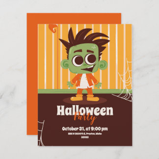 Halloween invitation with zombies