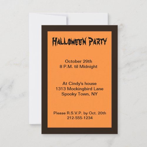 Halloween Invitations